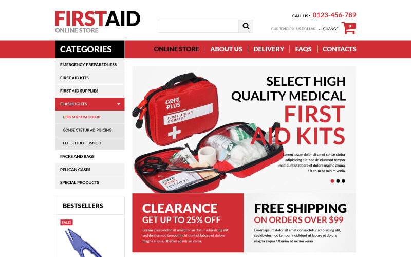 First Aid Store VirtueMart Template