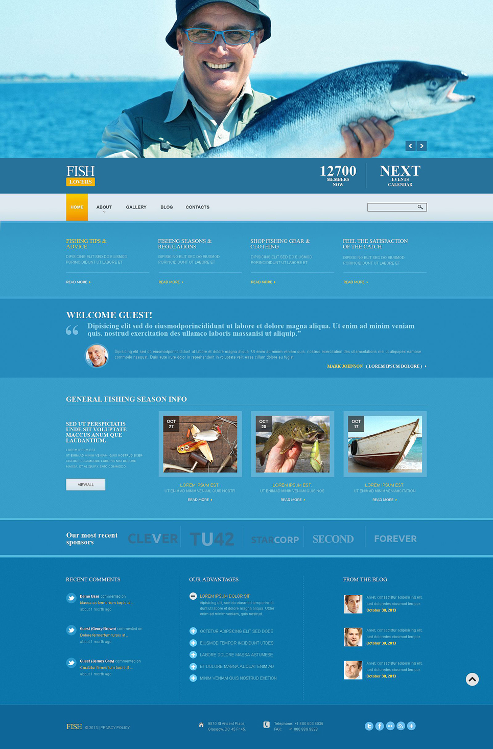 Fishing Responsive Joomla Template New Screenshots BIG