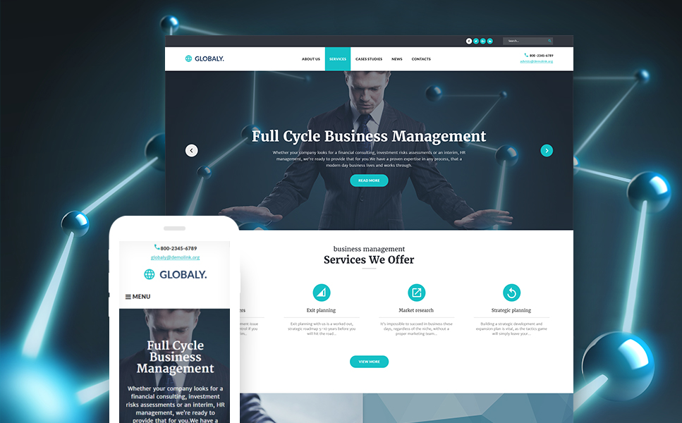 Globaly - Full Cycle Business Management & Consulting Responsive WordPress Theme New Screenshots BIG
