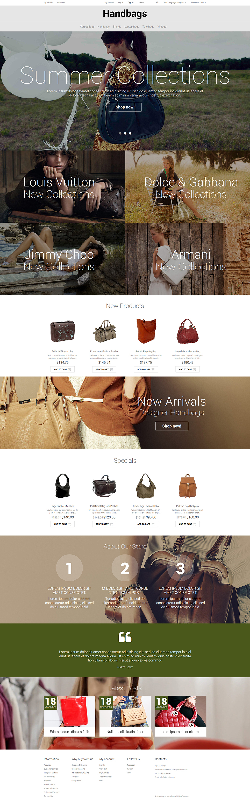 Handbag Responsive Magento Theme New Screenshots BIG