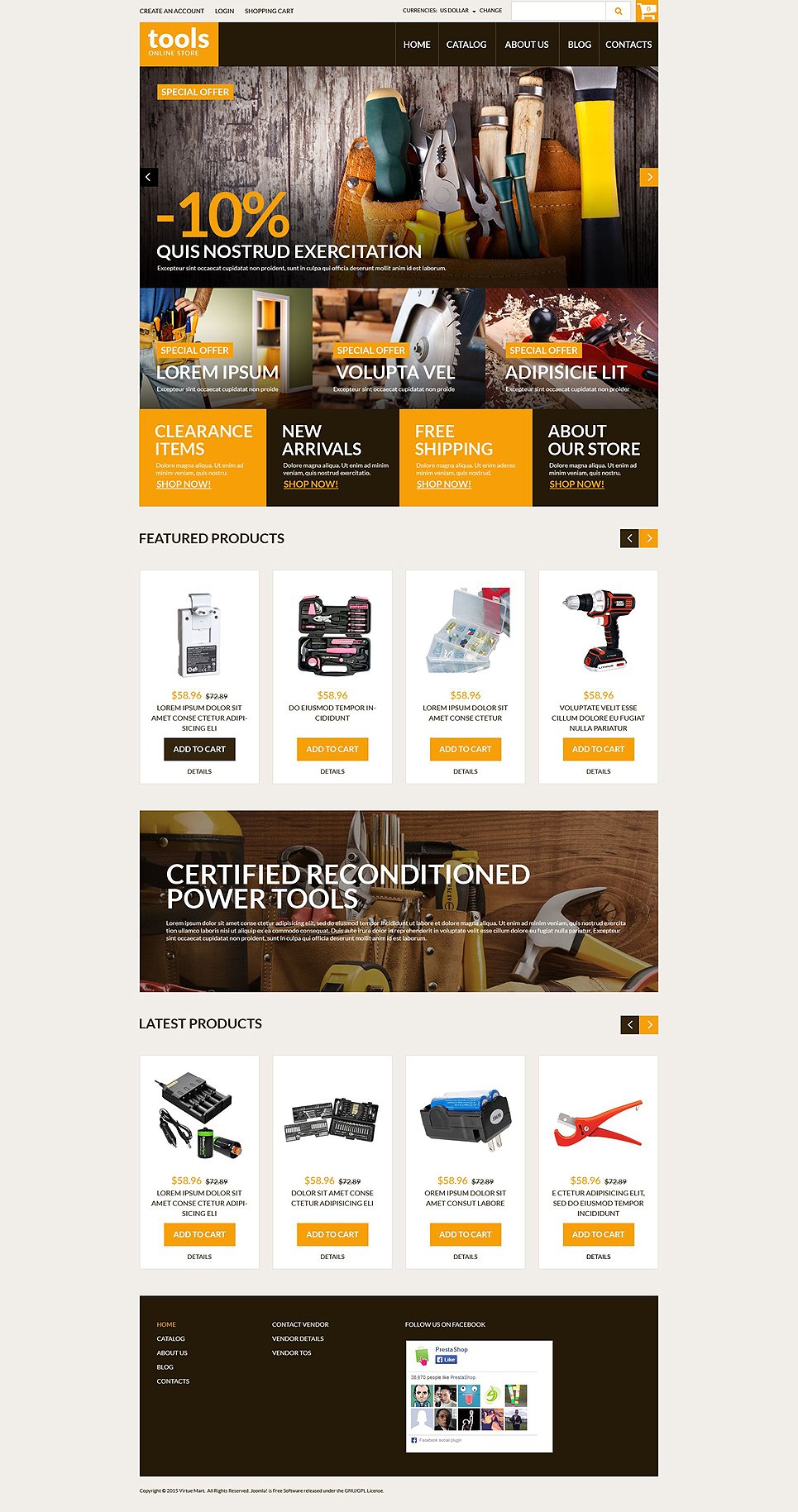 Handyman's Tools VirtueMart Template New Screenshots BIG