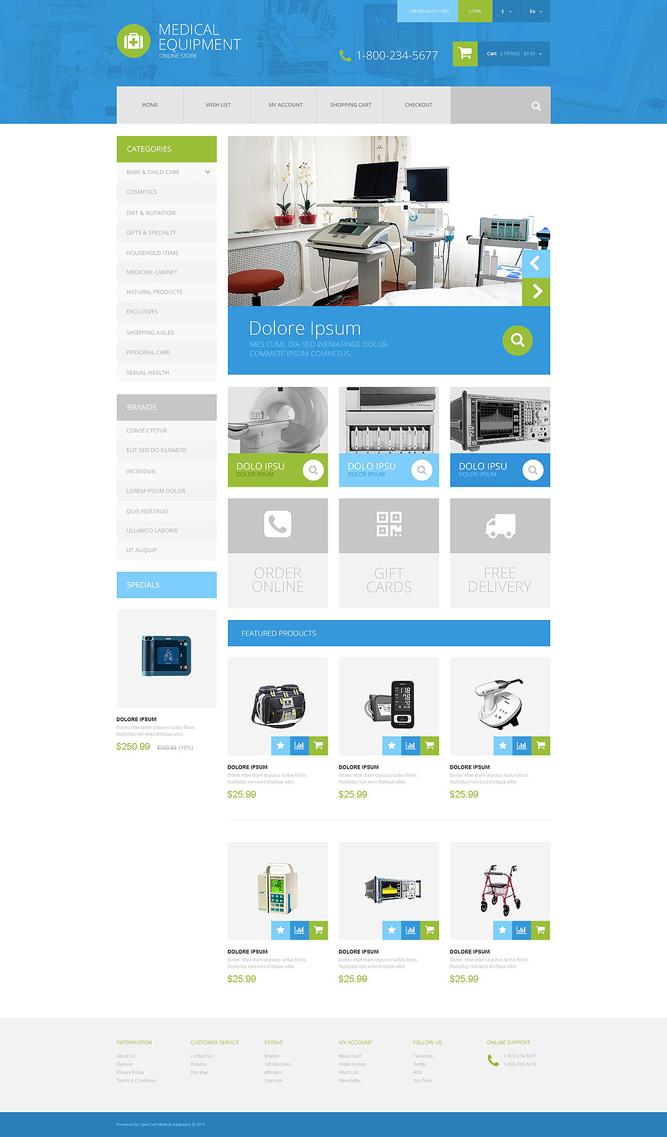 Medical Equipment OpenCart Template New Screenshots BIG