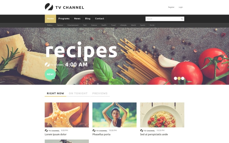 Online TV Channel Joomla Template
