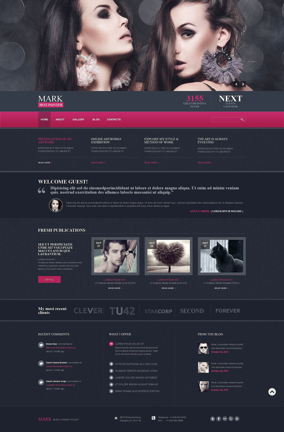 Personal Page Responsive Joomla Template New Screenshots BIG