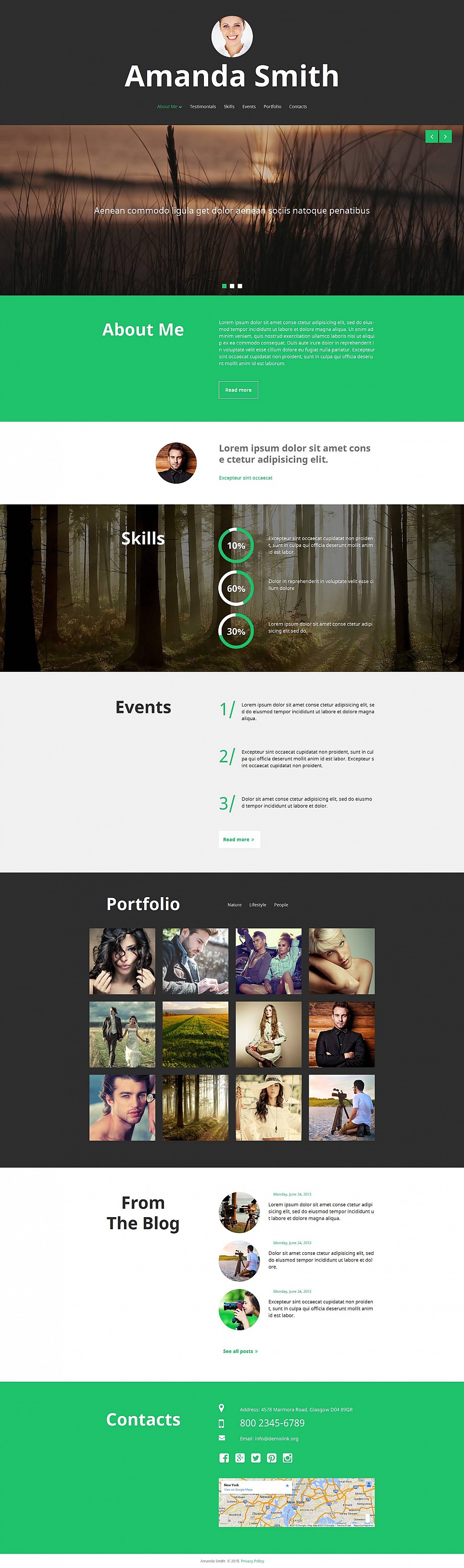 Personal Page Responsive Moto CMS 3 Template New Screenshots BIG