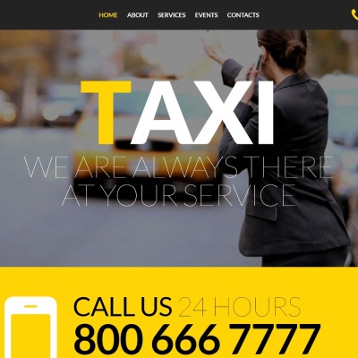 Responsywny szablon strony www #52390 na temat: taxi