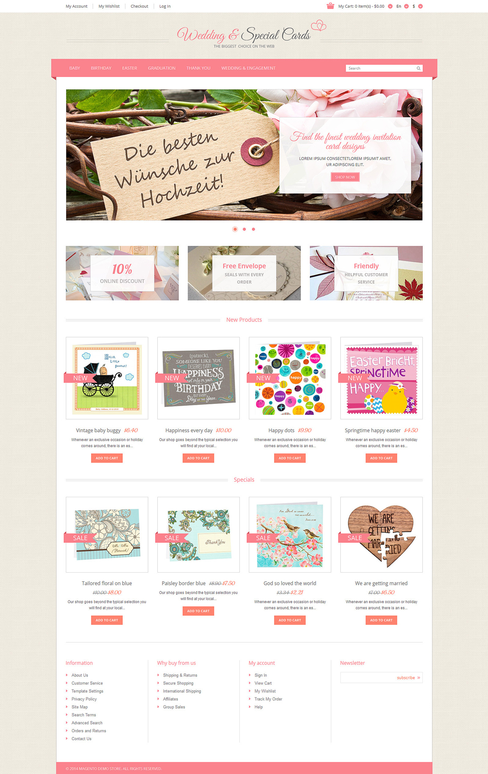 Special Occasion Cards Magento Theme New Screenshots BIG