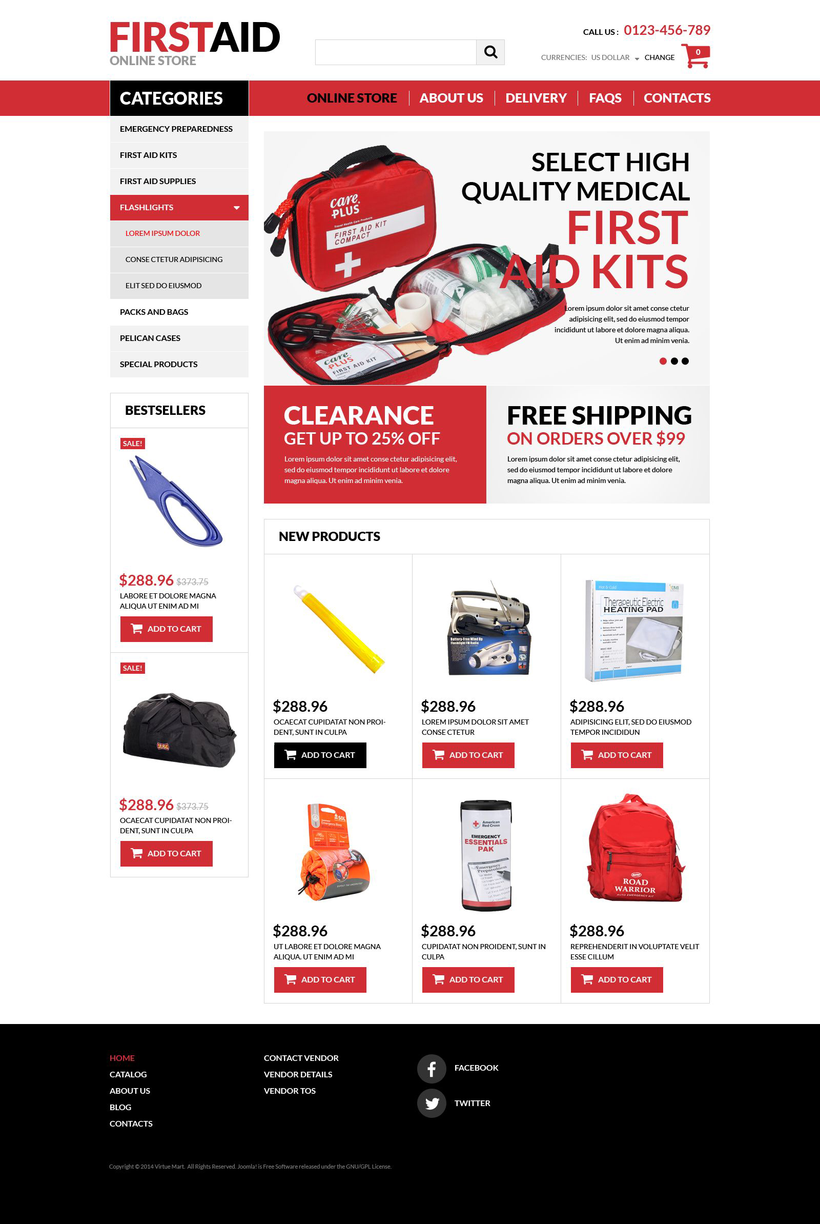 Template VirtueMart #52330 "Negozio di Primo soccorso" - screenshot