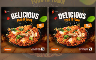 Delicious Maggi Food Post Template