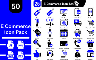 E Commerce Icon Set | AI | EPS | SVG | PNG