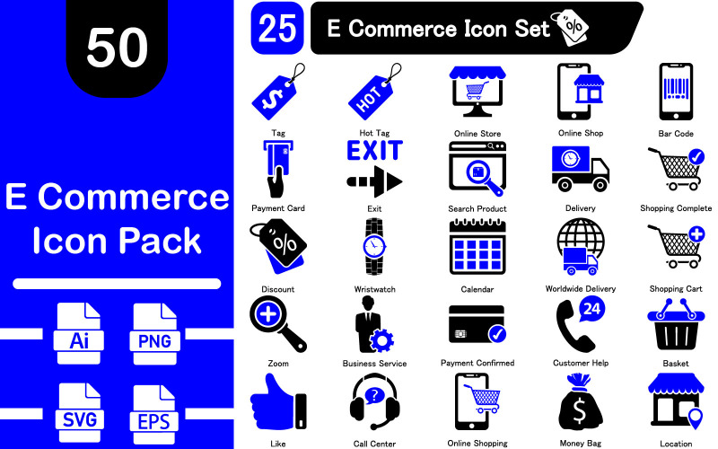E Commerce Icon Set | AI | EPS | SVG | PNG