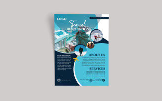 Modern Travel Agency Flayer Design Template