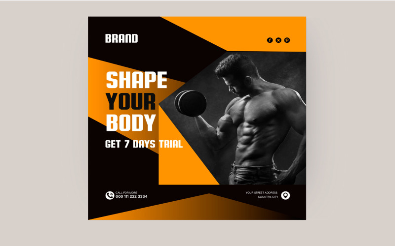 Shape Your Body Fitness Advertising Instagram Post Social Media