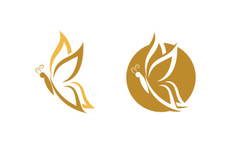Beauty Butterfly simple Vector icon logo design template v.12