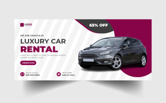 Car Rental Business Social Media Banner Template