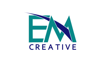 EM Letter Initials Logo Design Template