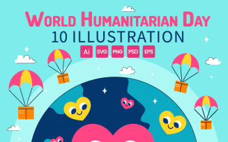 10 World Humanitarian Day Illustration