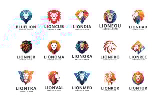 Lion Logo Pack – 15 Unique Vector Lion Head Logos