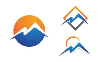 Mountain Hill icon Logo illustration design Template v.33