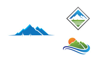 Mountain Hill icon Logo illustration design Template v.34