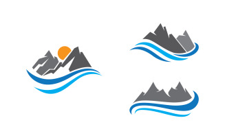 Mountain Hill icon Logo illustration design Template v.35