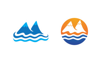 Mountain Hill icon Logo illustration design Template v.36
