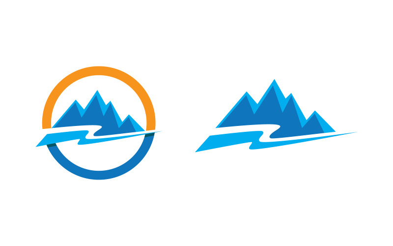 Mountain Hill icon Logo illustration design Template v.37 Logo Template