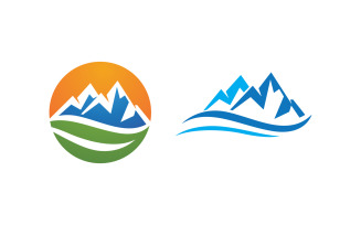 Mountain Hill icon Logo illustration design Template v.39