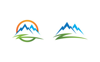 Mountain Hill icon Logo illustration design Template v.40