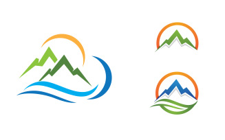 Mountain Hill icon Logo illustration design Template v.41