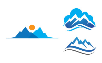 Mountain Hill icon Logo illustration design Template v.43