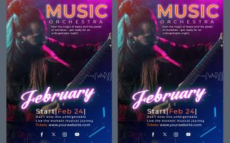 Music Festival Night Flyer Template