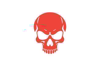 Red Skull Logo Design Concept Template