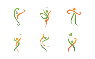 Healthy life Human fit sport logo sign illustration v.170