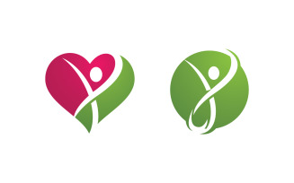 Healthy life Human fit sport logo sign illustration v.173