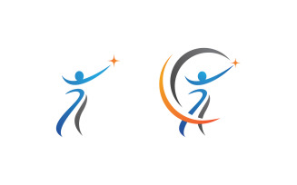 Healthy life Human fit sport logo sign illustration v.174