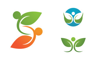 Healthy life Human fit sport logo sign illustration v.175