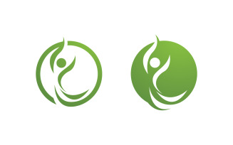 Healthy life Human fit sport logo sign illustration v.178