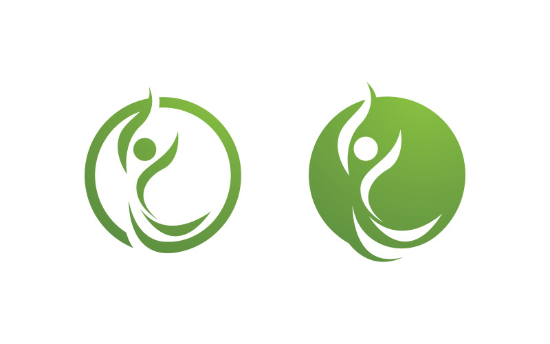 Healthy life Human fit sport logo sign illustration v.178 Logo Template