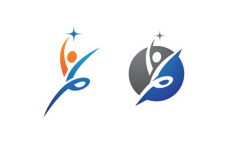 Healthy life Human fit sport logo sign illustration v.182