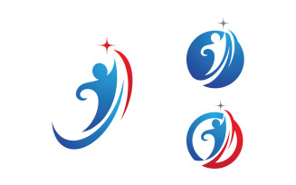 Healthy life Human fit sport logo sign illustration v.183