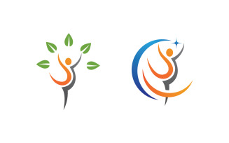 Healthy life Human fit sport logo sign illustration v.184