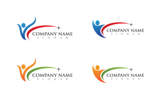 Healthy life Human fit sport logo sign illustration v.186