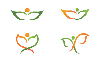 Healthy life Human fit sport logo sign illustration v.191