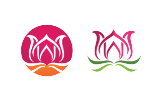Lotus flower Logo Beauty Salon Cosmetic skincare vector icon design v.141