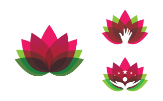 Lotus flower Logo Beauty Salon Cosmetic skincare vector icon design v.143
