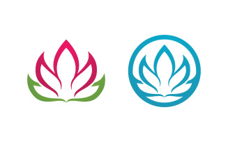 Lotus flower Logo Beauty Salon Cosmetic skincare vector icon design v.144