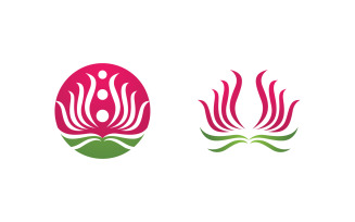 Lotus flower Logo Beauty Salon Cosmetic skincare vector icon design v.146