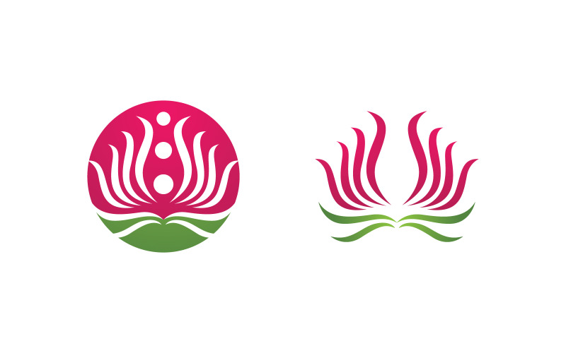 Lotus flower Logo Beauty Salon Cosmetic skincare vector icon design v.146 Logo Template