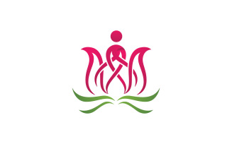 Lotus flower Logo Beauty Salon Cosmetic skincare vector icon design v.154